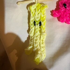 Rainbow loom squid charm